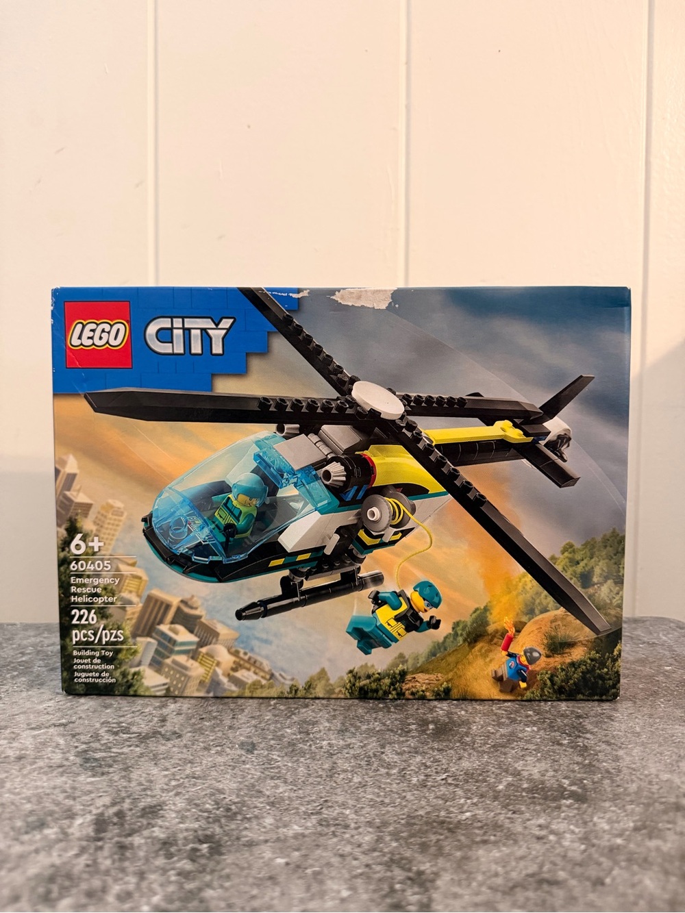 Lego Emergency Rescue Helicopter - Blue and Yellow